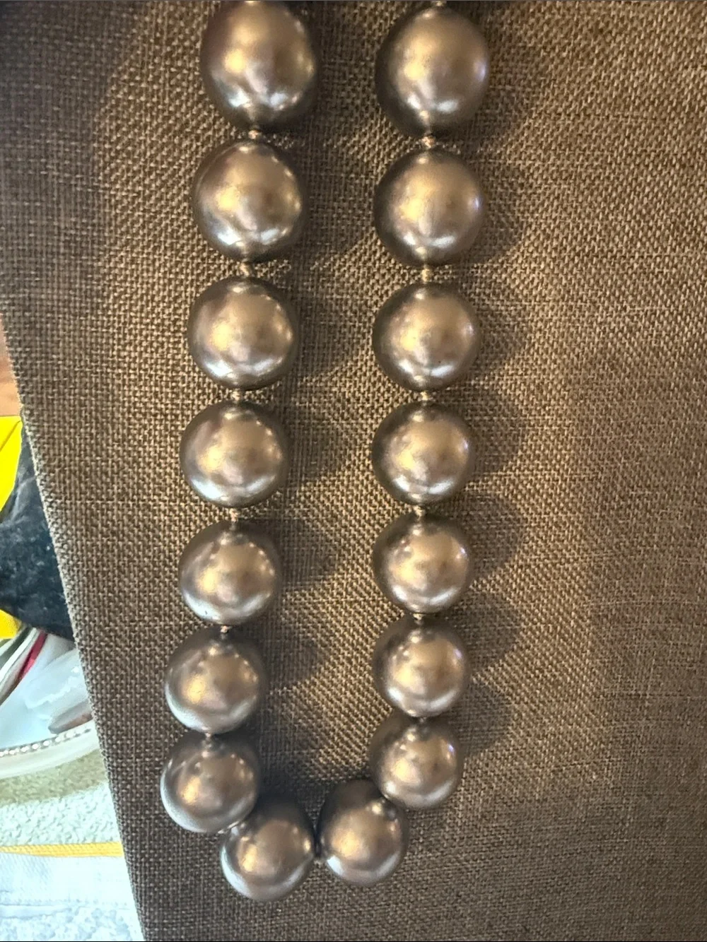 Vintage Richelieu Gray Charcol Bead Necklace - Women Jewelry